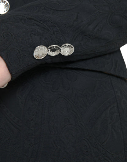Dolce & Gabbana Black Double Breasted Blazer Coat Jacket