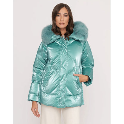 People Of Shibuya Light Blue Polyester Women Jacket