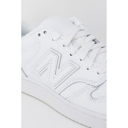 New Balance White Artificial Leather Sneaker