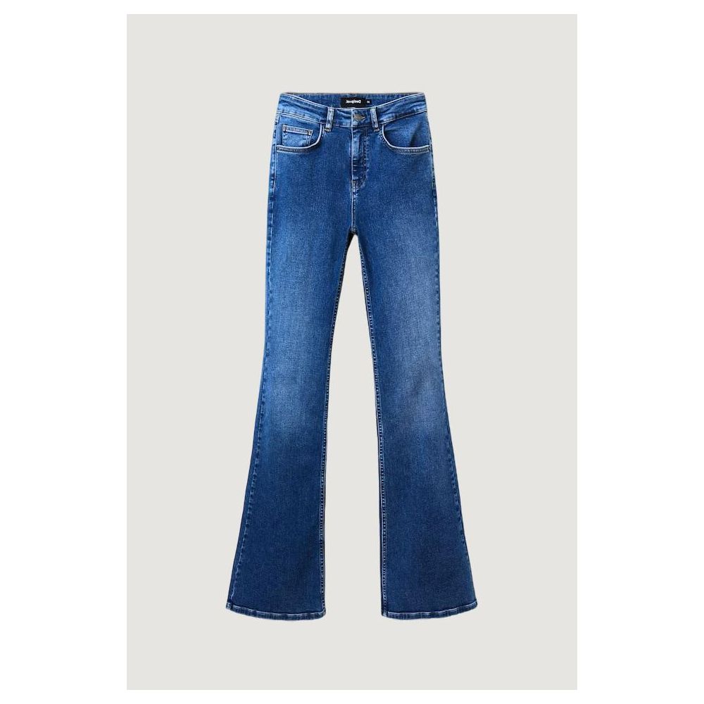 Desigual Blue Cotton Slim Fit Jean