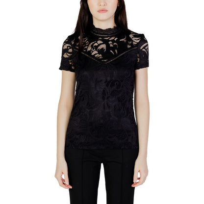 Vila Clothes Black Polyamide T-Shirt