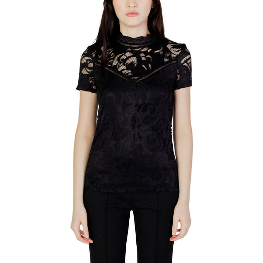 Vila Clothes Black Polyamide T-Shirt