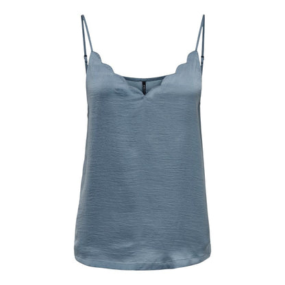 Only Blue Polyester Tank Top