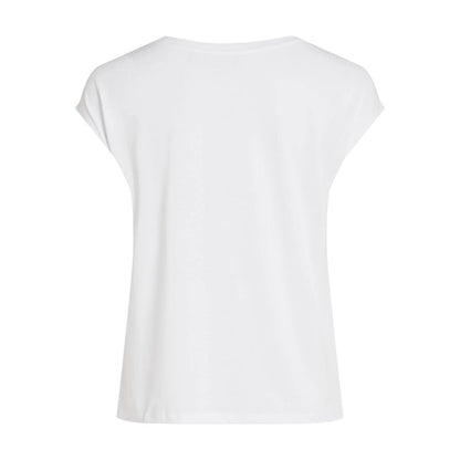 Vila Clothes White Tencel T-Shirt