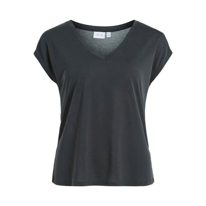 Vila Clothes Black Tencel T-Shirt