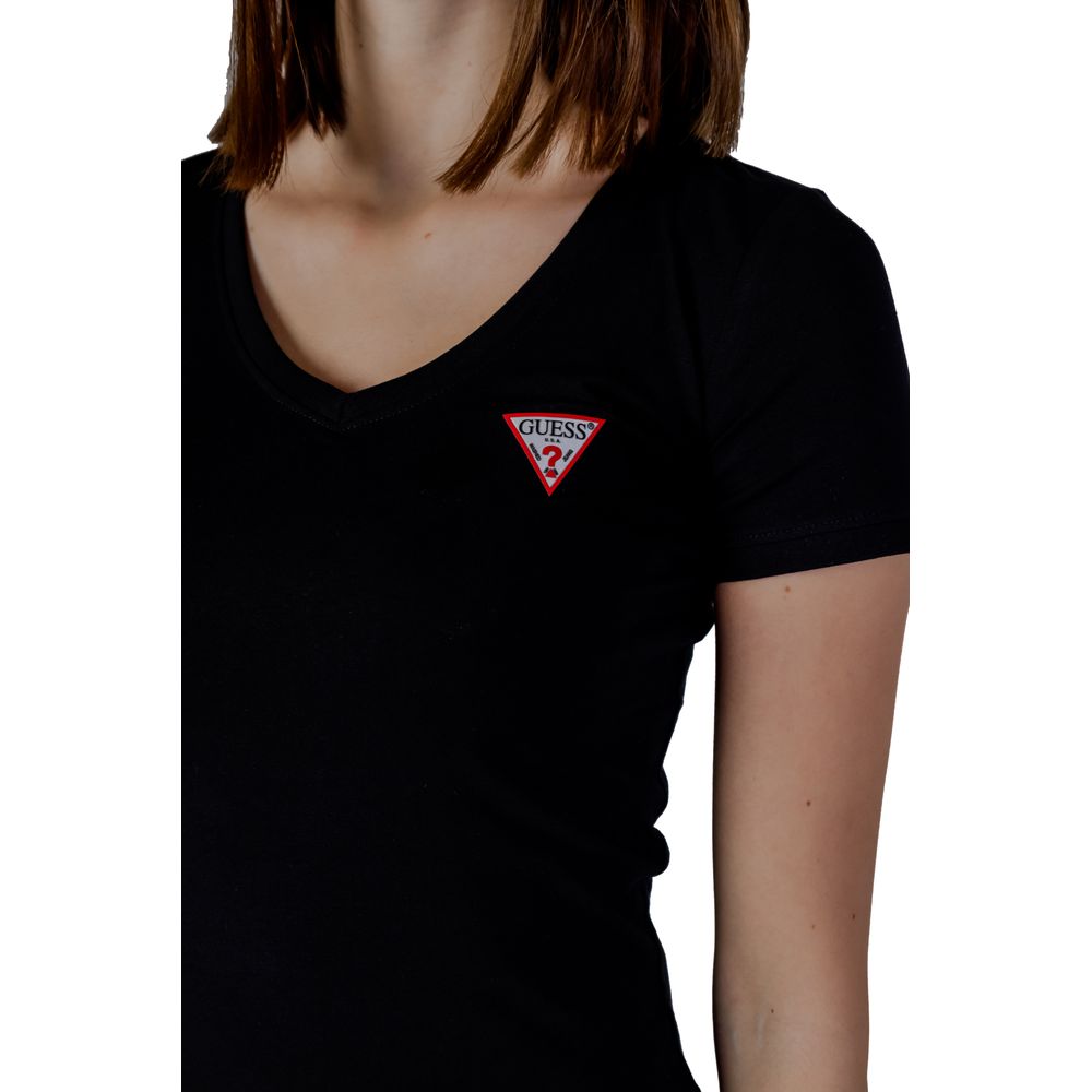 Guess Black Cotton T-Shirt