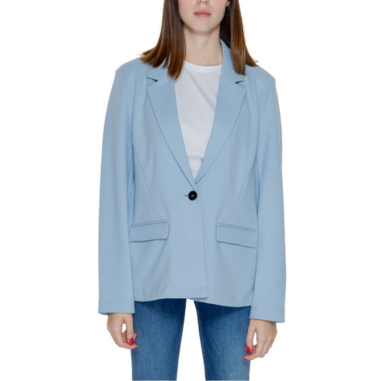 Only Blue Polyester Blazer
