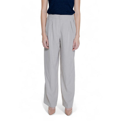 Vila Clothes Beige Polyester Pant