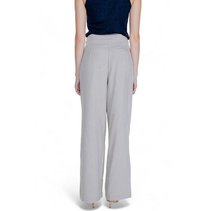 Vila Clothes Beige Polyester Pant