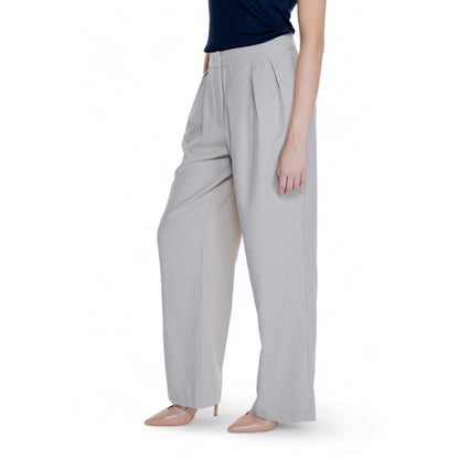 Vila Clothes Beige Polyester Pant