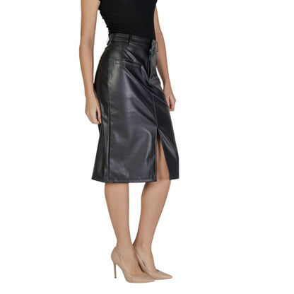 Vila Clothes Black Polyester Long