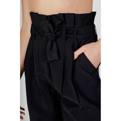 Vila Clothes Black Viscose Pant