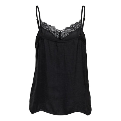 Jacqueline De Yong Black Polyester Tank Top