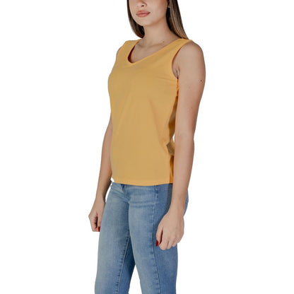 B.Young Yellow Cotton Tank Top
