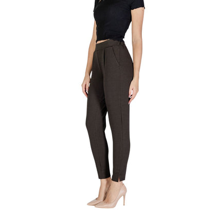 ICHI Brown Polyester Pant
