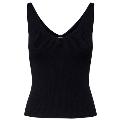 Jacqueline De Yong Black Viscose Tank Top