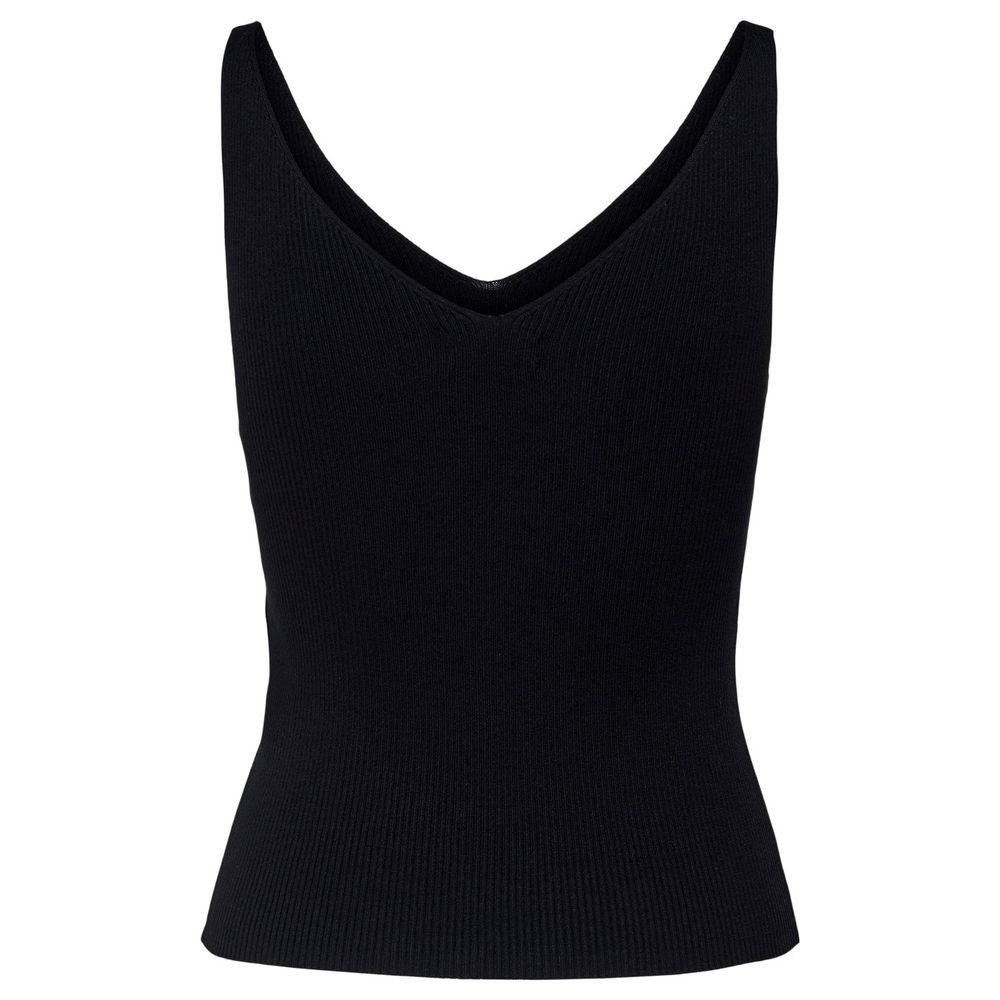 Jacqueline De Yong Black Viscose Tank Top