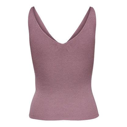 Jacqueline De Yong Purple Viscose Tank Top