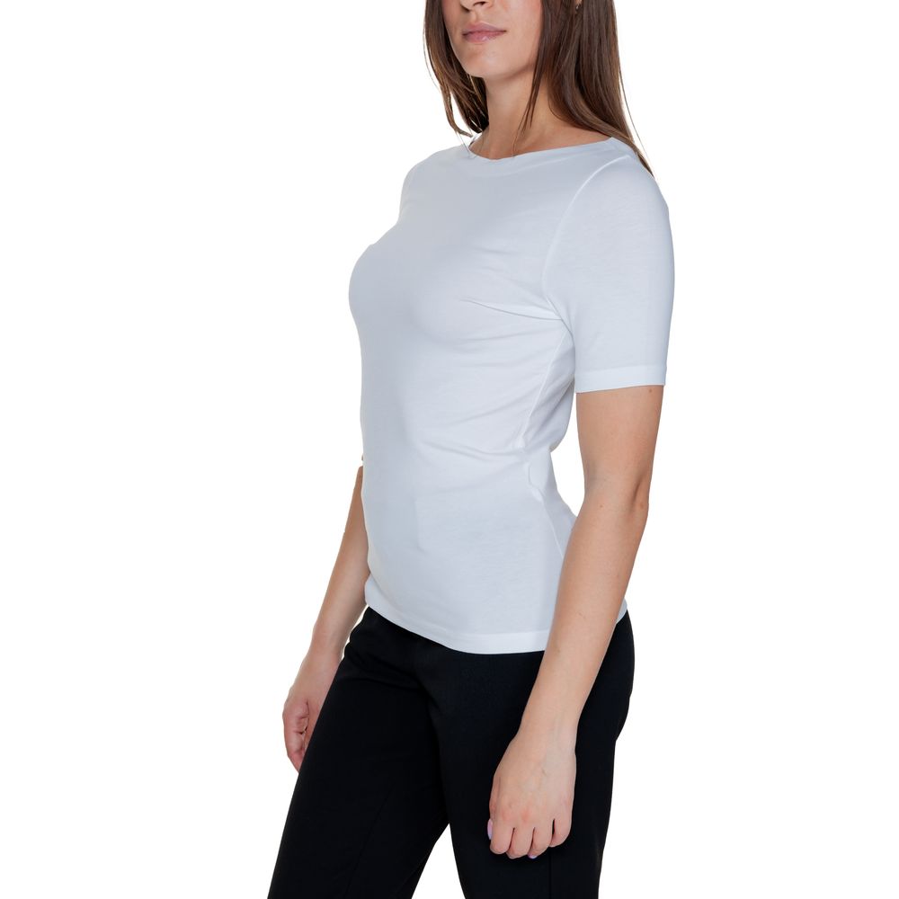 Vero Moda White Viscose T-Shirt