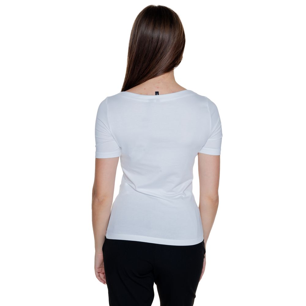 Vero Moda White Viscose T-Shirt