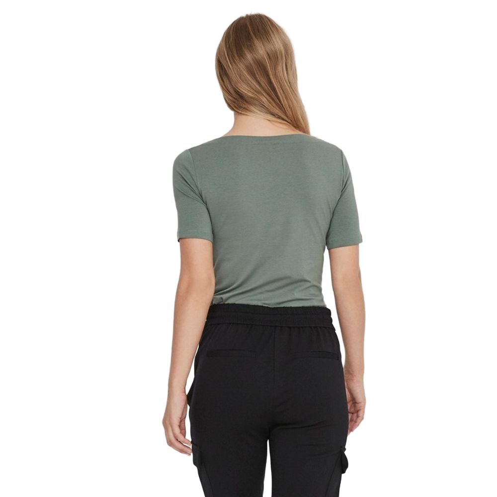 Vero Moda Green Viscose T-Shirt