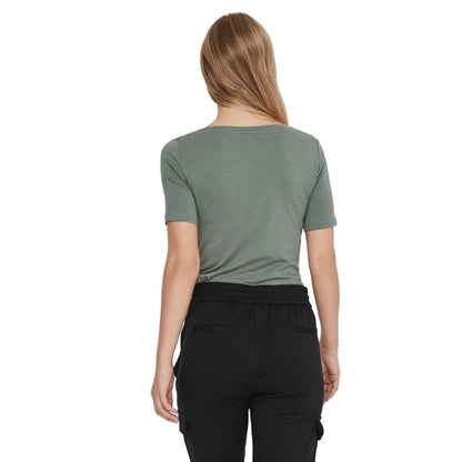 Vero Moda Green Viscose T-Shirt