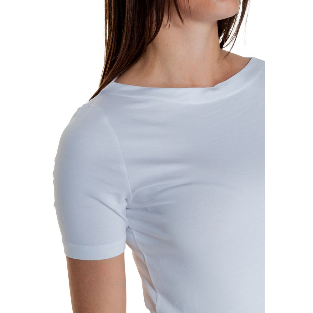 Vero Moda White Viscose T-Shirt