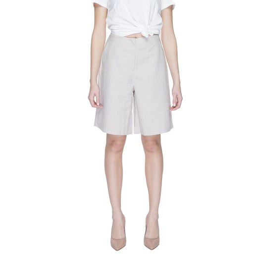 Vero Moda Gray Polyester Bermuda