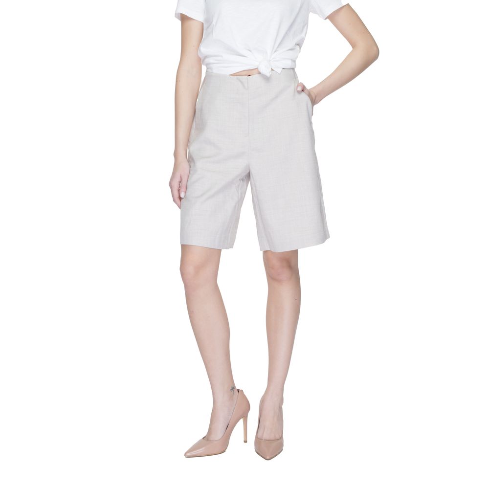 Vero Moda Gray Polyester Bermuda