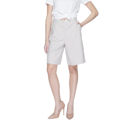 Vero Moda Gray Polyester Bermuda