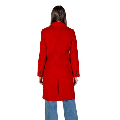 Vero Moda Red Polyester Coat