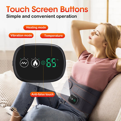Infrared Heating Waist Massager Electric Belt Vibration USB Charge Red Light Hot Compress Lumbar Back Support Brace Pain Relief