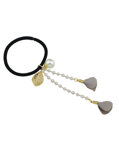 Hair Holder Accessories Pearl Long Chain Headwear Petal Elastic Hair