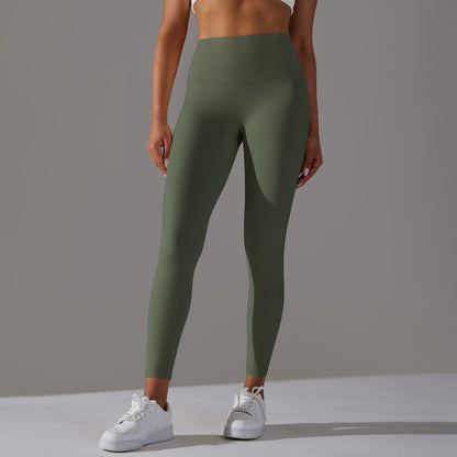 Double-sided Sanding Nude Feel Breathable Cropped Pants Hip Lifting Peach Sports Fitness Yoga Pants