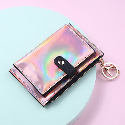 New Laser Shiny Zipper Wallet For Women