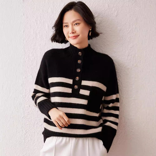 Cashmere Sweater Striped Sweater