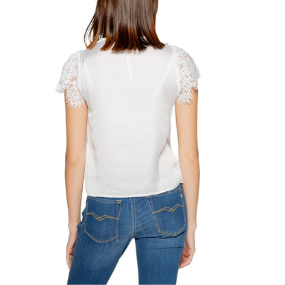 Guess White Polyester Blouse