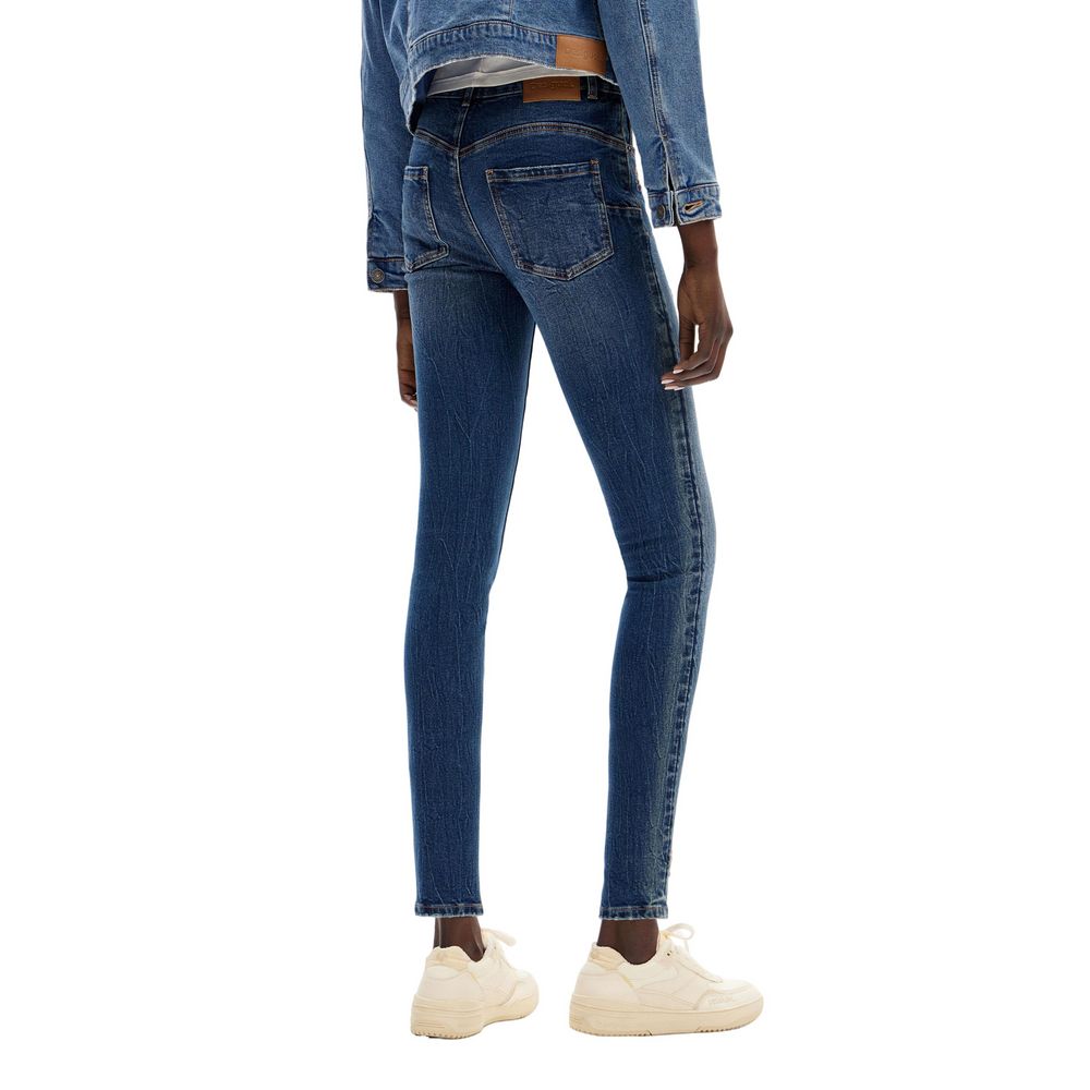 Desigual Blue Cotton Skinny Jean