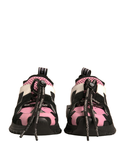 Dolce & Gabbana Black Pink Sorrento Trekking Sneakers Shoes