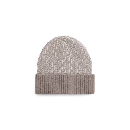 Calvin Klein Beige Alpaca Leather Caps Baseball Hat