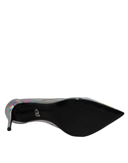Dolce & Gabbana Multicolor Iridescent Pointed Toe Pumps Shoes