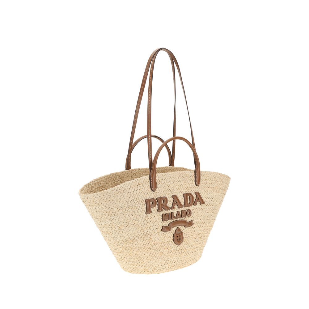 Prada Raffia Tote Bag