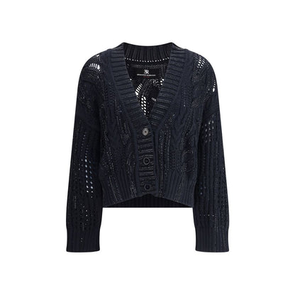 Ermanno Scervino Rhinestone cotton Cardigan