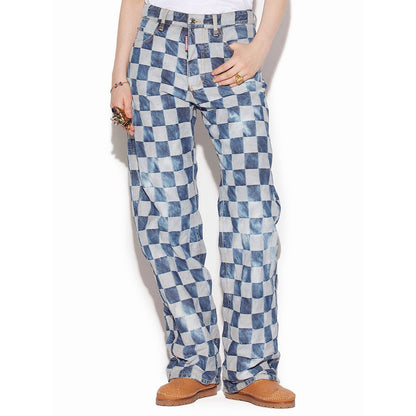 Dsquared² Blue Cotton Relaxed Fit Jean