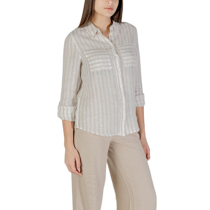 Street One Beige Linen Shortsleeve