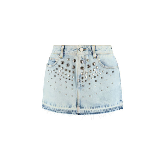Alessandra Rich Denim Mini Skirt