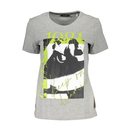 Guess Jeans Gray Cotton Unisex T-Shirt