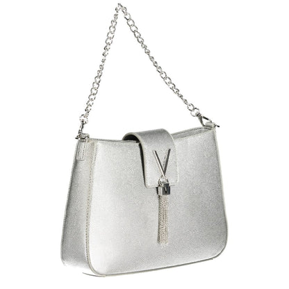 Mario Valentino Silver Polyethylene Women Handbag