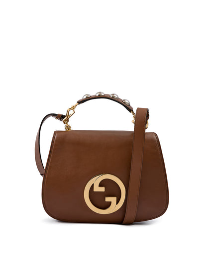 Gucci Roxy Brown Calfskin Shoulder Flap Bag