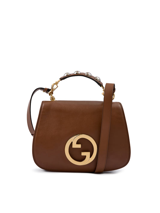 Gucci Roxy Brown Calfskin Shoulder Flap Bag